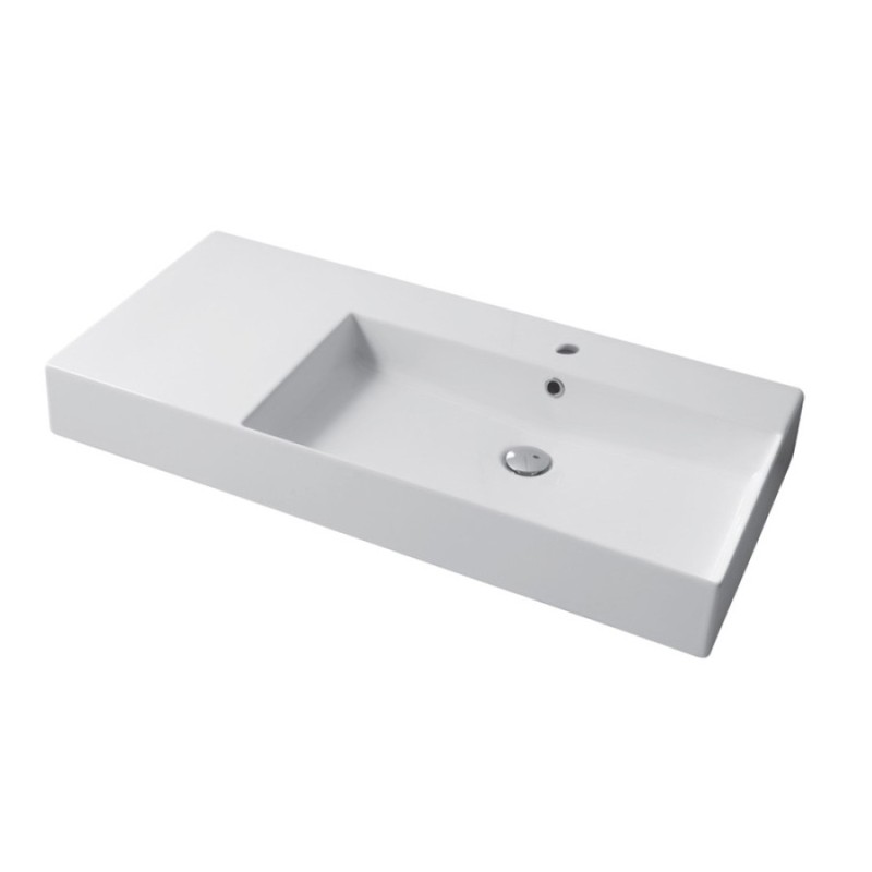 COUNTERBASIN SLIM 100 ONE HOLE RIGHT  Disegno Ceramica