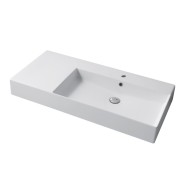 COUNTERBASIN SLIM 100 ONE HOLE RIGHT  Disegno Ceramica