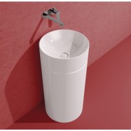 LAVABO MONOTWIN SLIM BLANC MURAL À COLONNE Ceramica Flaminia