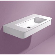 WASHBASIN MADRE 95 COUNTERTOP WALL HUNG OR ON PEDESTAL WHITE   - Ceramica Flaminia 