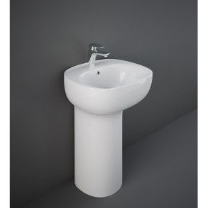 Lavabo Free Standing  ILLUSION 54 CM Bianco CON COPRIPILETTA Rak Ceramics