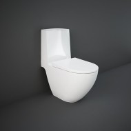 MONOBLOC WC Adossé au mur FIXATIONS CACHÉES SANS BORD 64x38x42cm + CISTERN Rak Ceramics