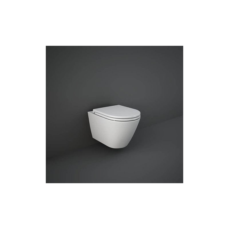 WC suspendu RIMLESS blanc mat 52x36x32 cm + COUVERCLE WC FEELING   Rak Ceramics