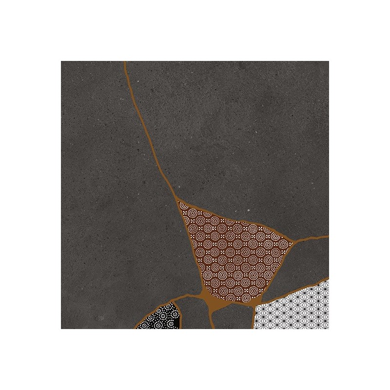 KINTSUGI JAPAN-HIBI DARK 60,4X60,4 - Ceramica Fioranese KTJ600R FIORANESE CERAMICHE - 1