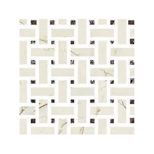 MARMOREA INTENSA VENATO CARAMEL Mosaico Weave - Ceramica Fioranese M52MS2L FIORANESE CERAMICHE - 1