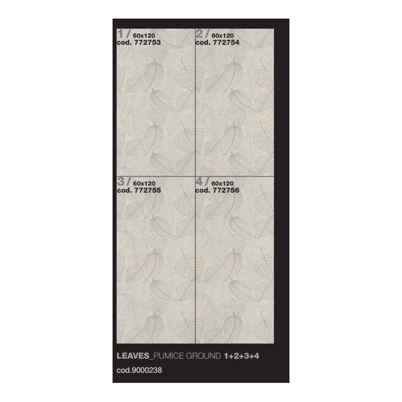 EARTHTECH/ DECORS COMFORT   LEAVES 3 PUMICE GROUND  6MM 60X120  REKTIFIZIERT  - Floor Gres 772755 FLORIM ARCHITECTURAL DESIGN - 