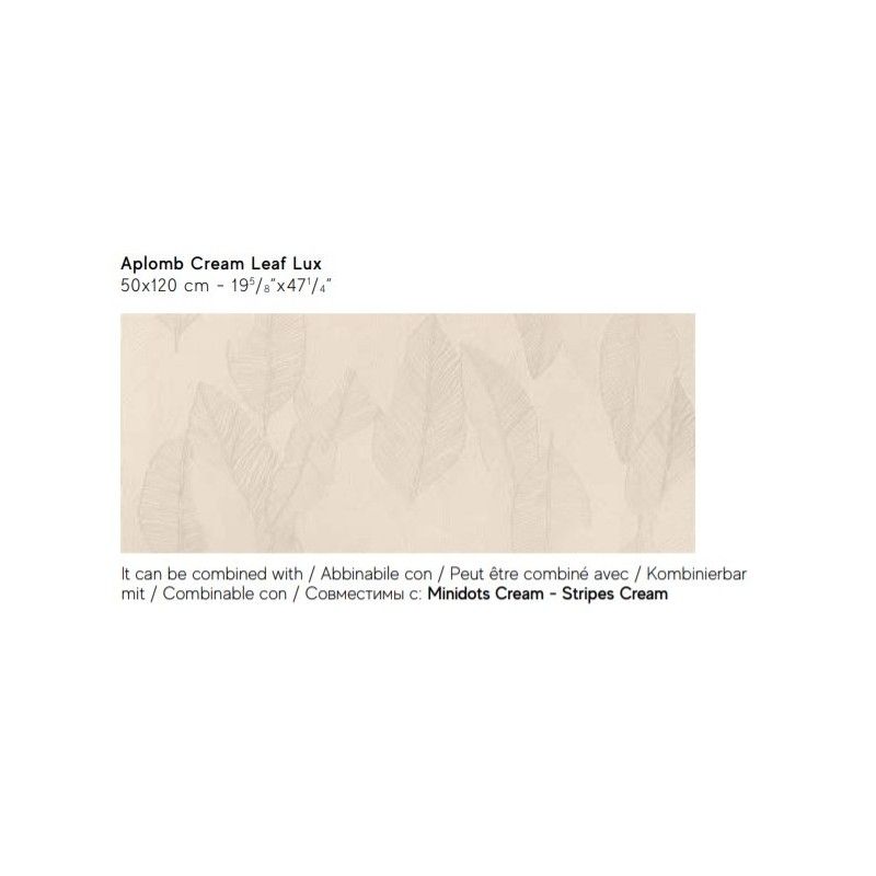 Aplomb Cream Leaf Lux 50x120 - Atlas Concorde A6SH CERAMICHE ATLAS CONCORDE - 1