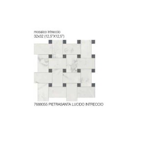 CAVE PIETRASANTA INTRECCIO LUCIDO MOSAICO 30X30 - Saime Ceramiche  7688055 SAIME CERAMICHE - 1