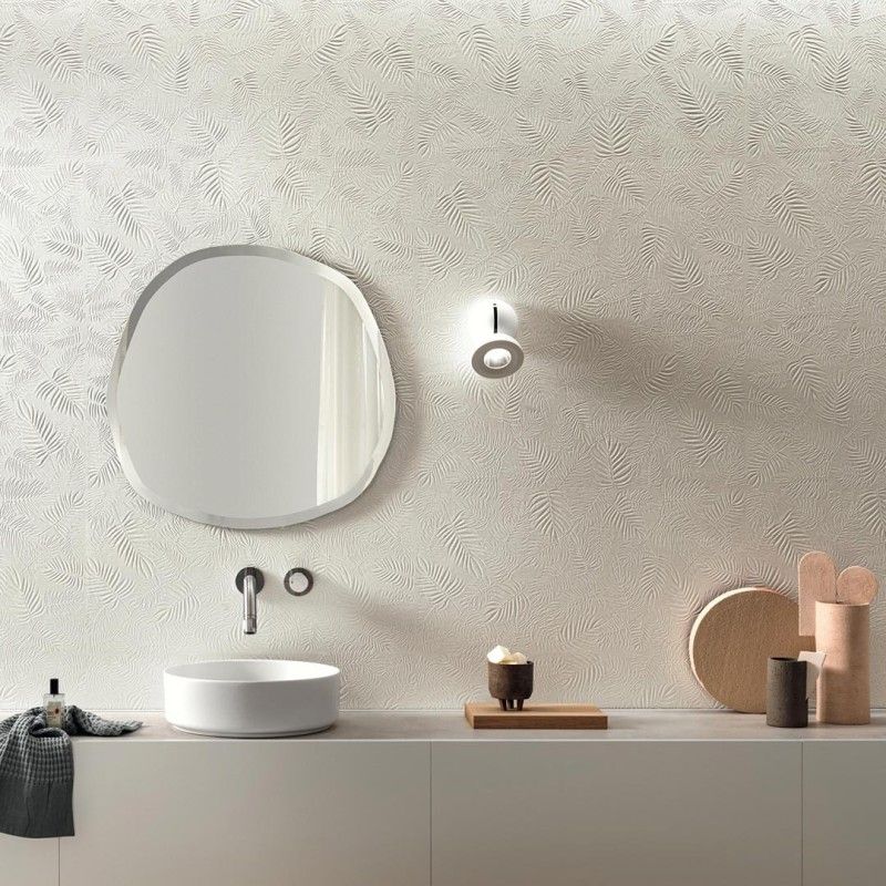 3D Wall Carve Leaf White 40x80 - Atlas Concorde A578