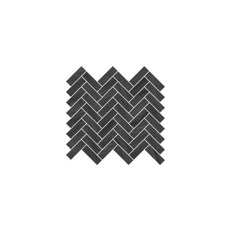 LIME-ROCK Nero 28.5x32 Matt Textured Natural Mosaic - Ceramica d'Imola MK.LMRCK N CERAMICA D'IMOLA - 1