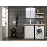 Mobile Bagno Lavanderia Composizione LIME 0 140cm Laccato Bianco Opaco - AZZURRA  Arredobagno AZZURRA GROUP - 1