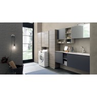 Armoire a linge de salle de bain Composition LIME 2.0 175cm Laqué Grigio Grafite Opaco - AZZURRA  Arredobagno AZZURRA GROUP - 1