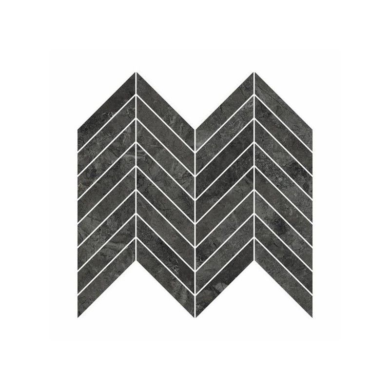 RIVER GRAPHITE Mosaique CHEVRON Poli Ajustee 26x32,5 - REFIN  OH12 REFIN - 1