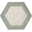 TERRA.ART CORNICE SABBIA/MENTA Hexagon  25x21,6 -Marca Corona  I420 CERAMICHE MARCA CORONA  - 1