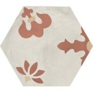 TERRA.ART GIGLIO TRAMONTO/CREMA ESAGONA  25x21,6 -Marca Corona  I424 CERAMICHE MARCA CORONA  - 1