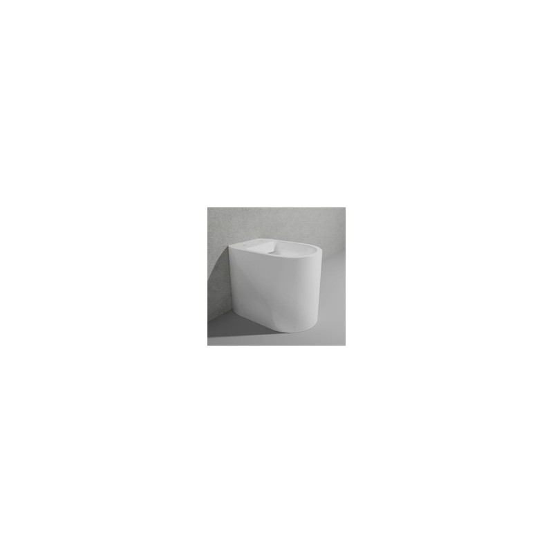 ASTRA Back to Wall WC S/P trap  goclean WHITE with soft closing Seat   - Ceramica Flaminia AS117G+ASCW05