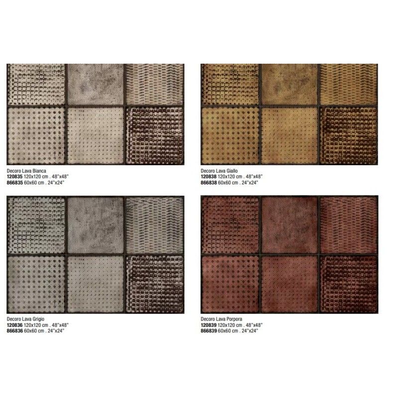 ELEMENTI lava bianca Dekor Natural sq. 60X60 - IRIS CERAMICA 866835 IRIS CERAMICA - 1