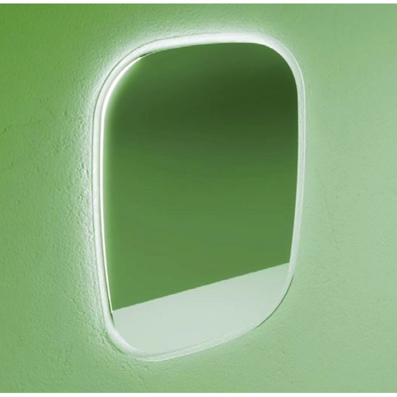 Specchio FLAG 52 reversibile con bordo molato trasparente e Luce LED  CERAMICA FLAMINIA CERAMICA FLAMINIA - 1