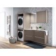 Laundry unit h200xl 147xp65 cm Composition 404 Lacquered Brown 10 - Geromin