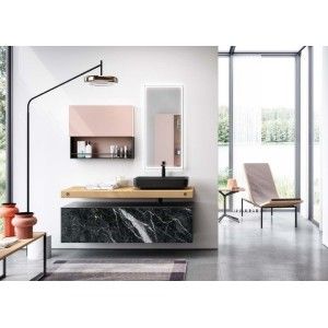 Eclipse Bathroom cabinet H200xL141,4xP50 cm Composition ECL 03 - Hafro - Geromin