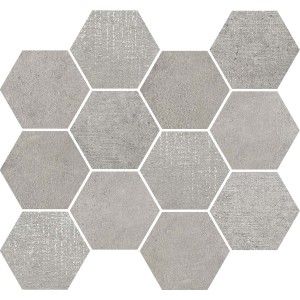LOFT LIGHT GREY MOSAIQUE ESAGONA  35x30,3 -  J89342 Ceramiche Rondine CERAMICA RONDINE - 1