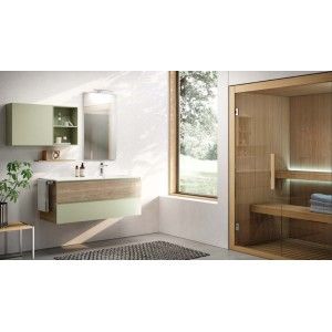 Change Meuble de salle de bain H200xL155,3xP50,5 cm Composition CHA 01 - Hafro - Geromin
