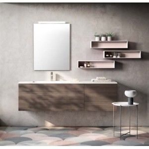 Change Bathroom cabinet H200xL250,6xP50,5 cm Composition CHA 02 - Hafro - Geromin
