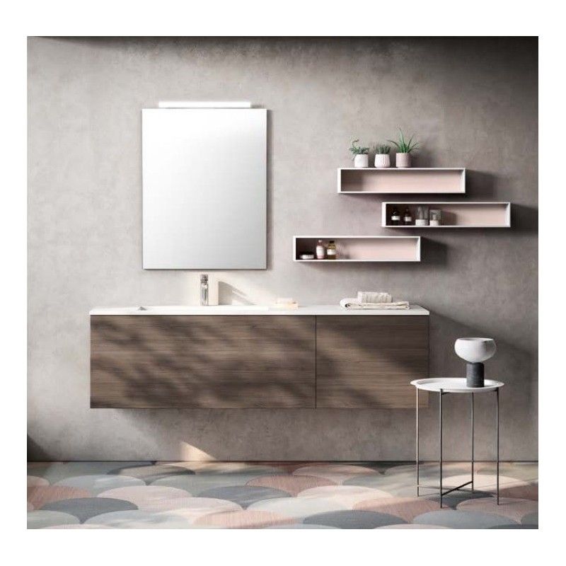 Badschrank ändern H200xB250,6xP50,5 cm Zusammensetzung CHA 02 - Hafro - Geromin