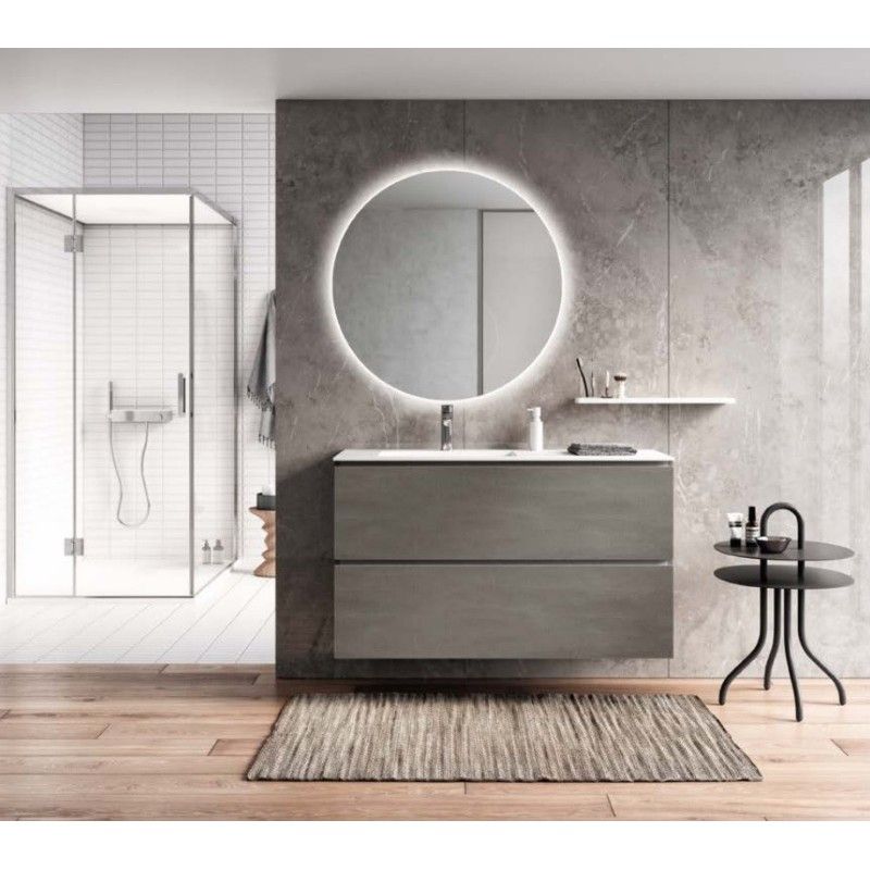 Badschrank ändern H200xB120,6xP50,5 cm Zusammensetzung CHA 07 - Hafro - Geromin