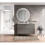 Badschrank ändern H200xB120,6xP50,5 cm Zusammensetzung CHA 07 - Hafro - Geromin