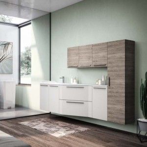 Armoire à linge - Store Excellent - H200xL210,3xP65 cm Composition STX 02 - Hafro - Geromin