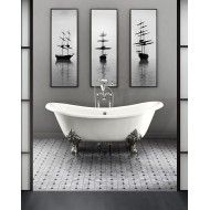 Chérie Cast iron bathtub without holes 168.5LxH68xD76 with Flora foot DEVON&DEVON - 1