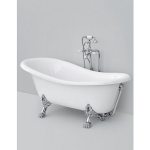 ARTCERAM HERMITAGE WHITE FREESTANDING BATH 170 x 80 h 72 CHROME FEET