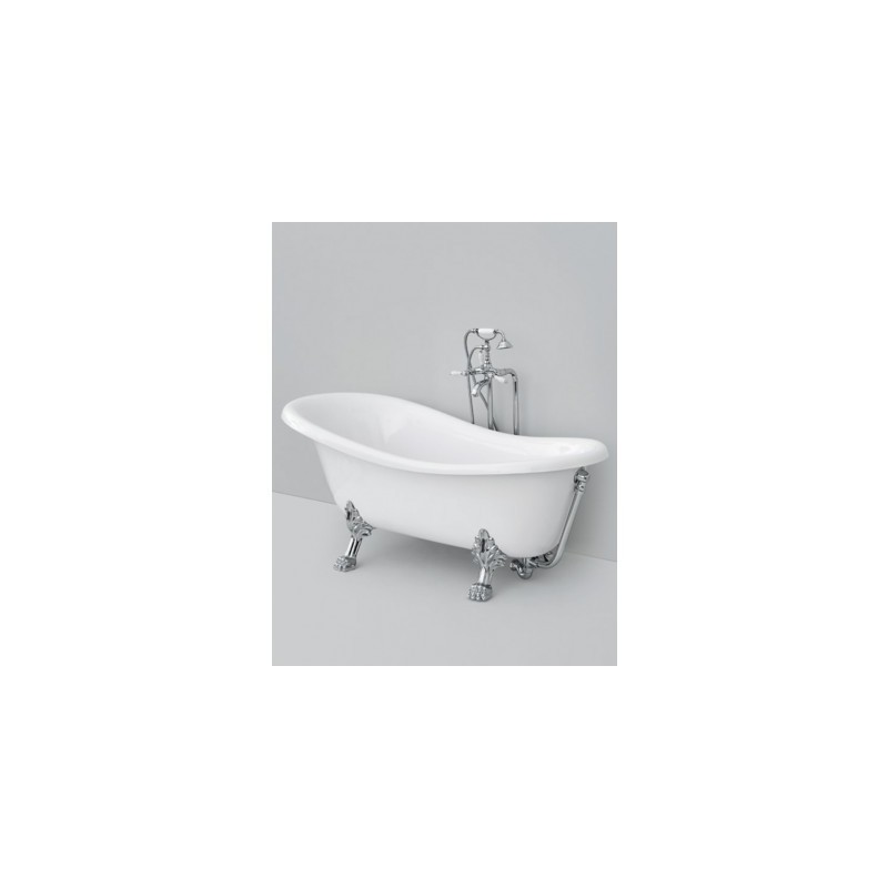 ARTCERAM HERMITAGE WEISS FREISTEHENDE BADEWANNE 170 x 80 h 72 CHROMFÜSSE