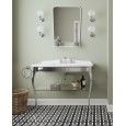 Jacqueline Ceramic Washbasin console with ceramic top and chrome metal support structure L109xH95,5xD58 DEVON&DEVON - 1