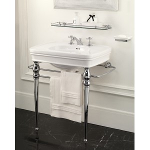 Rose Console pour Lavabo Rose L80xH87xD57 avec finition pattes Chrome DEVON&DEVON - 1