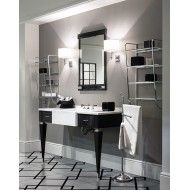Bentley Vanity Unit with a Marquinha Black Marble surface L144xH89,8xD56 with decoration in Chrom DEVON&DEVON - 1