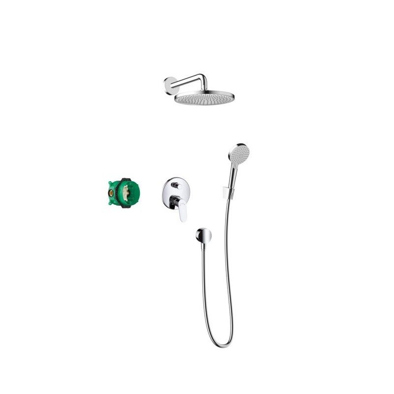 Crometta S Shower System 240 1 Strahl mit Hansgrohe Einhebelmischer