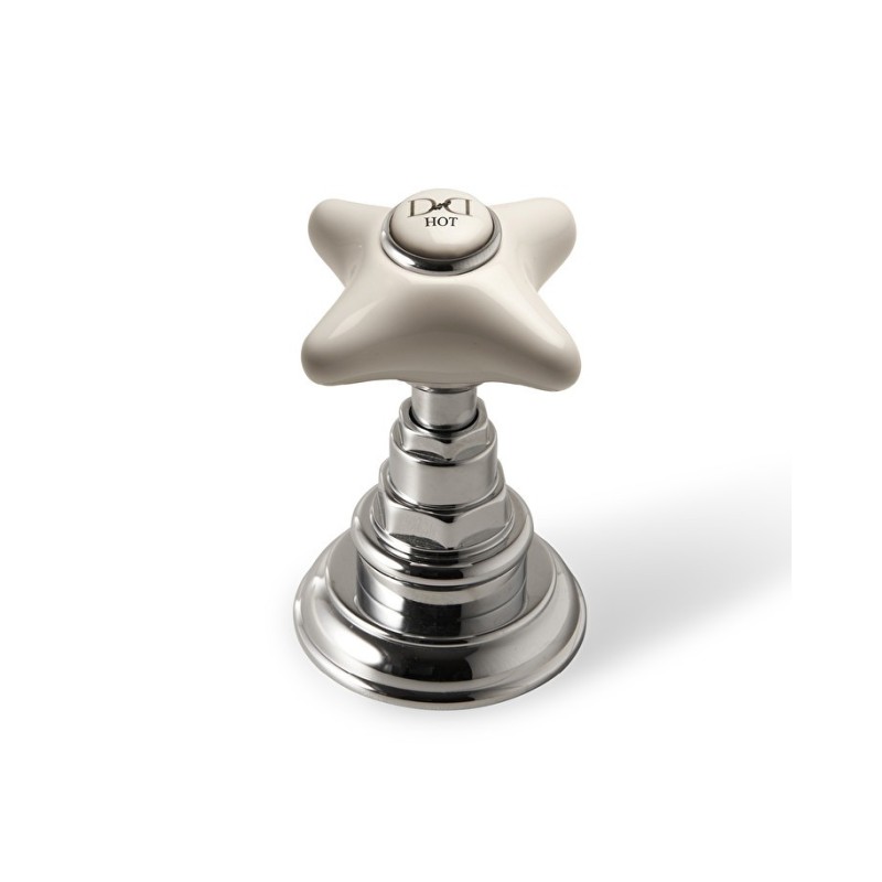 White Rose Rubinetto d'arresto singolo caldo - Cromo DEVON&DEVON - 1