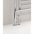 Towel Warmers Valvole a squadra 1/2" (coppia) rosette e tubo (coppia) cm5,5xL8,5xH14+11 con finitura Cromo