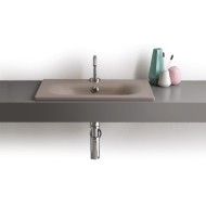 SOFT P46 LAVABO ENCASTRABLE 61 BLANC sans trou - DISEGNO CERAMICA