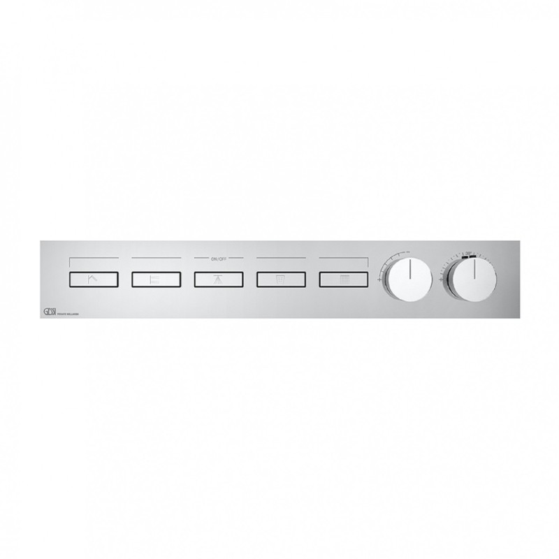 HI-FI Compact Externe Teile für Einfunktions-Thermostatmischer, mit GESSI ON-OFF-Tasten