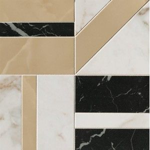 ROMA GOLD CALACATTA  DELICATO/ONICE MIELE/NERO ELEG. DECO MOSAICO 30X30  - fQKB Fap Ceramiche FAP CERAMICHE - 1