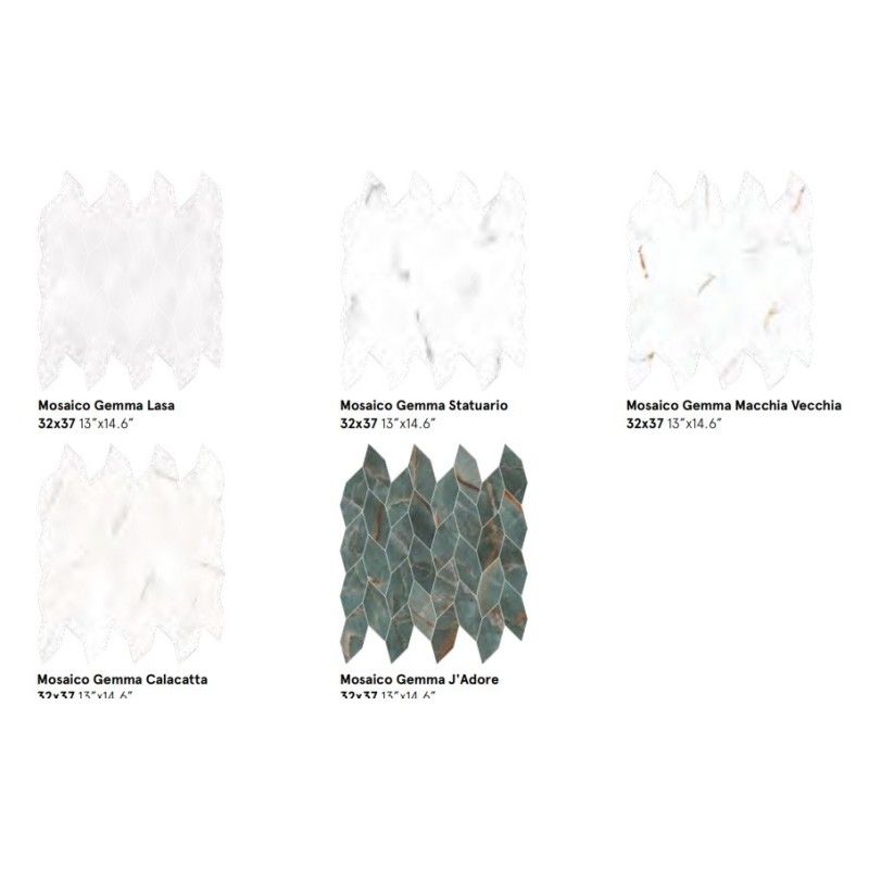 Omnia Mosaicque Gemma Macchia Vecchia Aiguisé 32x37 - CERDOMUS 89740