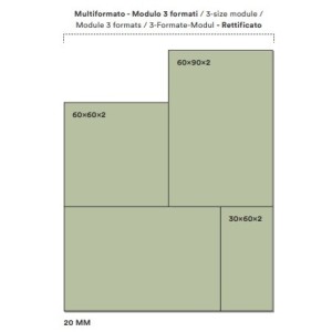 LUMIÈRE MODULO 3 FORMATI CENERE 20MM 60X90 - Novabell LMRM233 NOVABELL - 1