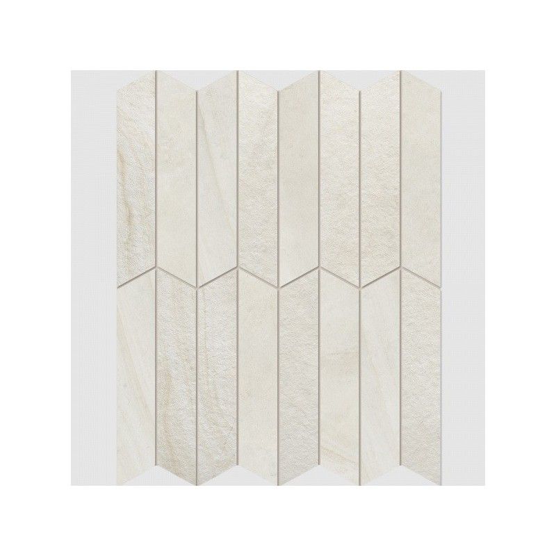 SUBLIME IVORY PLISSE' MOSAIQUE MIX RECTIFIEE  28X36 - REFIN  OU15 REFIN - 1