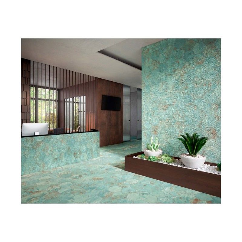 ZINC GREEN MIX DECOR HEXAGON 25X29 - Apavisa APAVISA - 1
