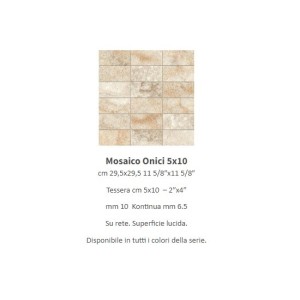ONICI MOSAICO ONICE AVORIO 5X10 30x30 - CASALGRANDE PADANA 11704706 CASALGRANDE PADANA - 1