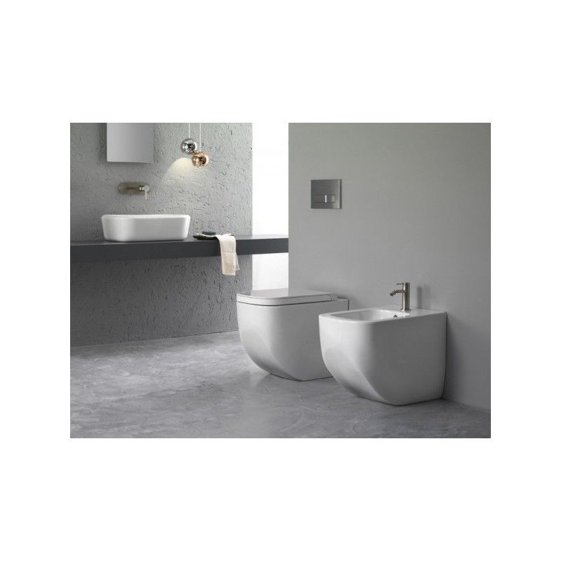 NEXT BACK TO WALL vase without side holes WHITE MATT PURE FIX360x560 Hatria 