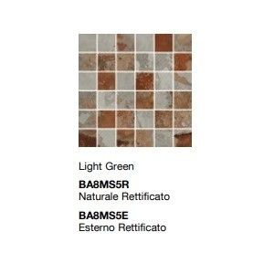BALI LIGHT GREEN MOSAICO 5X5 ESTERNO RETTIFICATO - COEM BA8MS5E COEM - 1